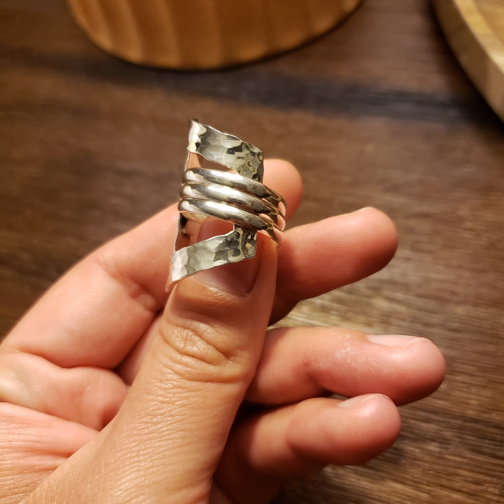 Sterling Silver Modernist Ring - image 8